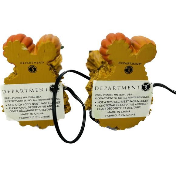 Department 56 CORN STALK LANTERNS Set of 2 in Box with Lights - Picture 8 of 12